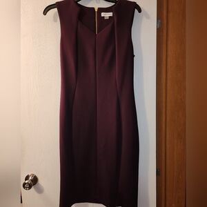 Calvin Klein Plum Purple Sheath Dress Size 6